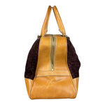 Celine Vintage Suede Macadam Leather Bowler Bag
