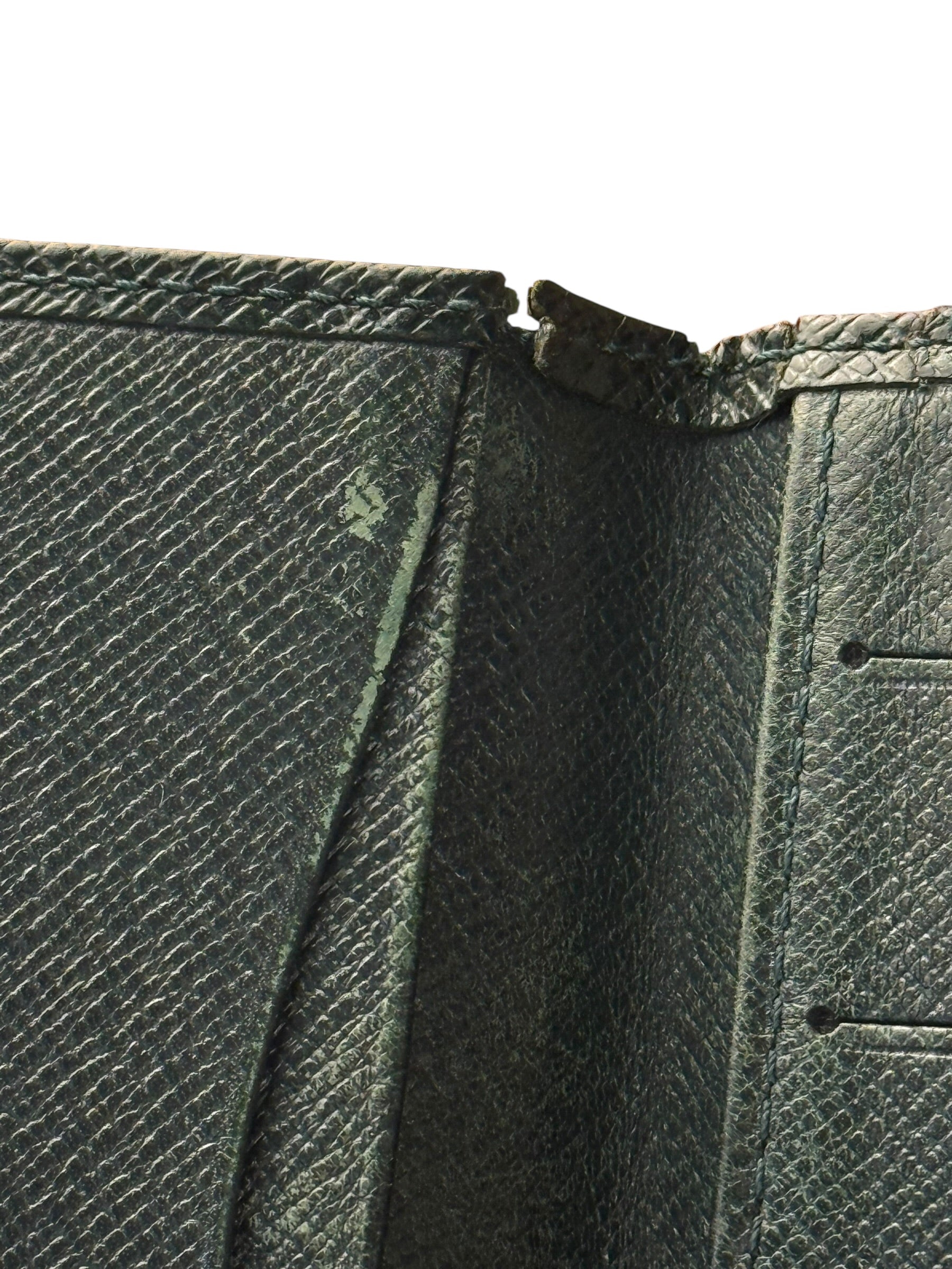 Louis Vuitton Vintage Green Taiga Cardholder
