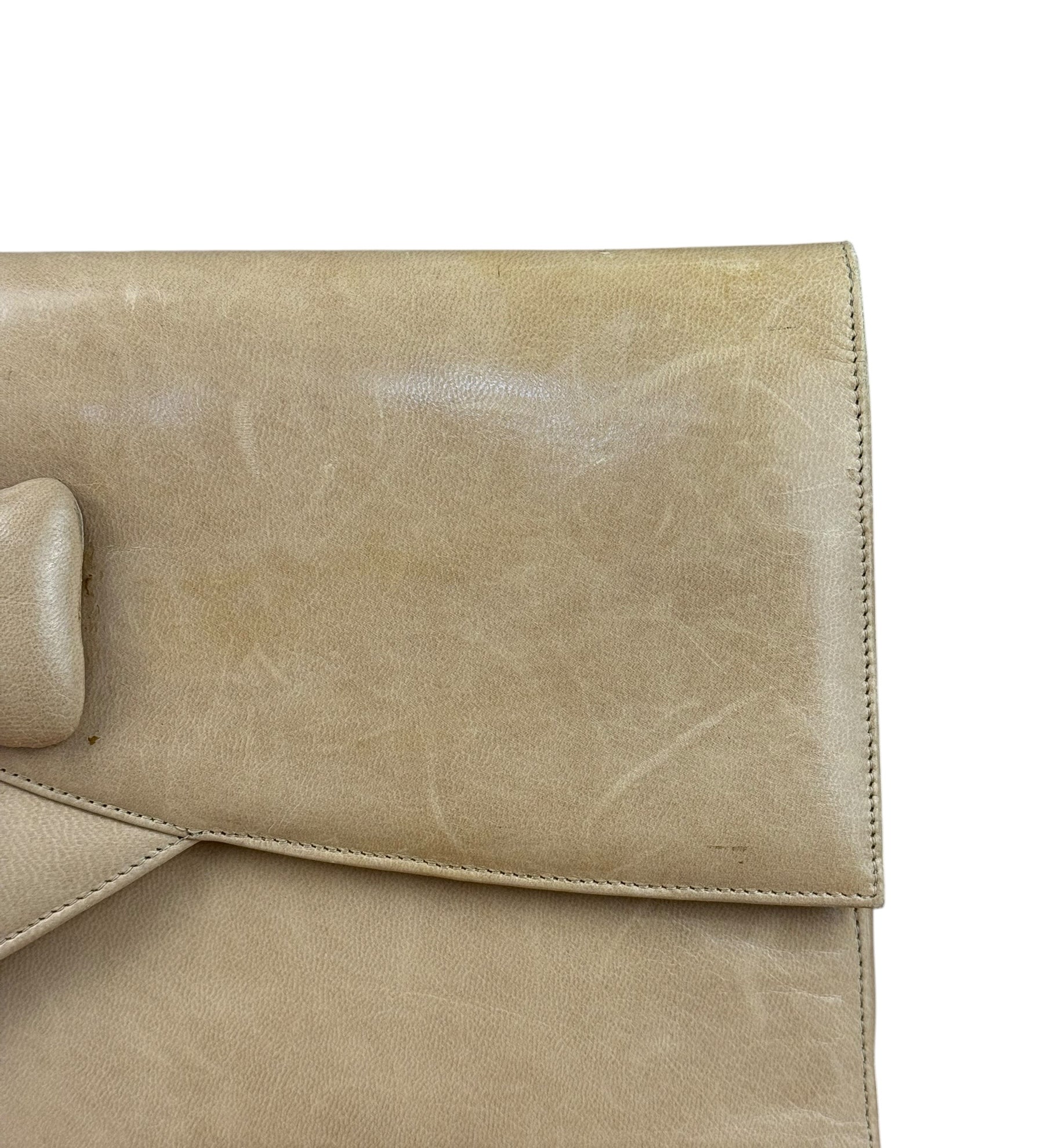 Bally Leather Bow Clutch
