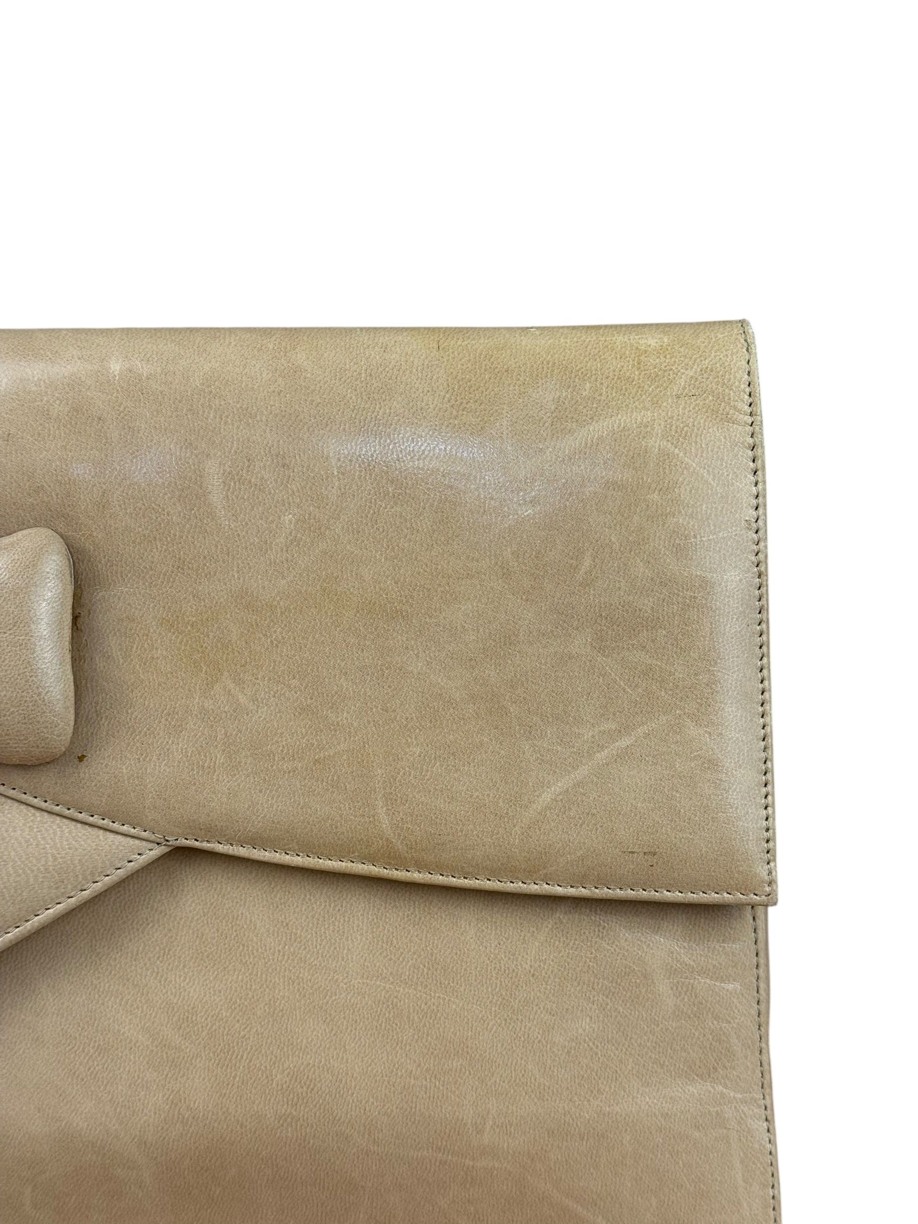 Bally Leather Bow Clutch