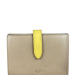 Celine Vintage Beige/Yellow Medium Strap Wallet