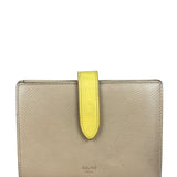Celine Vintage Beige/Yellow Medium Strap Wallet