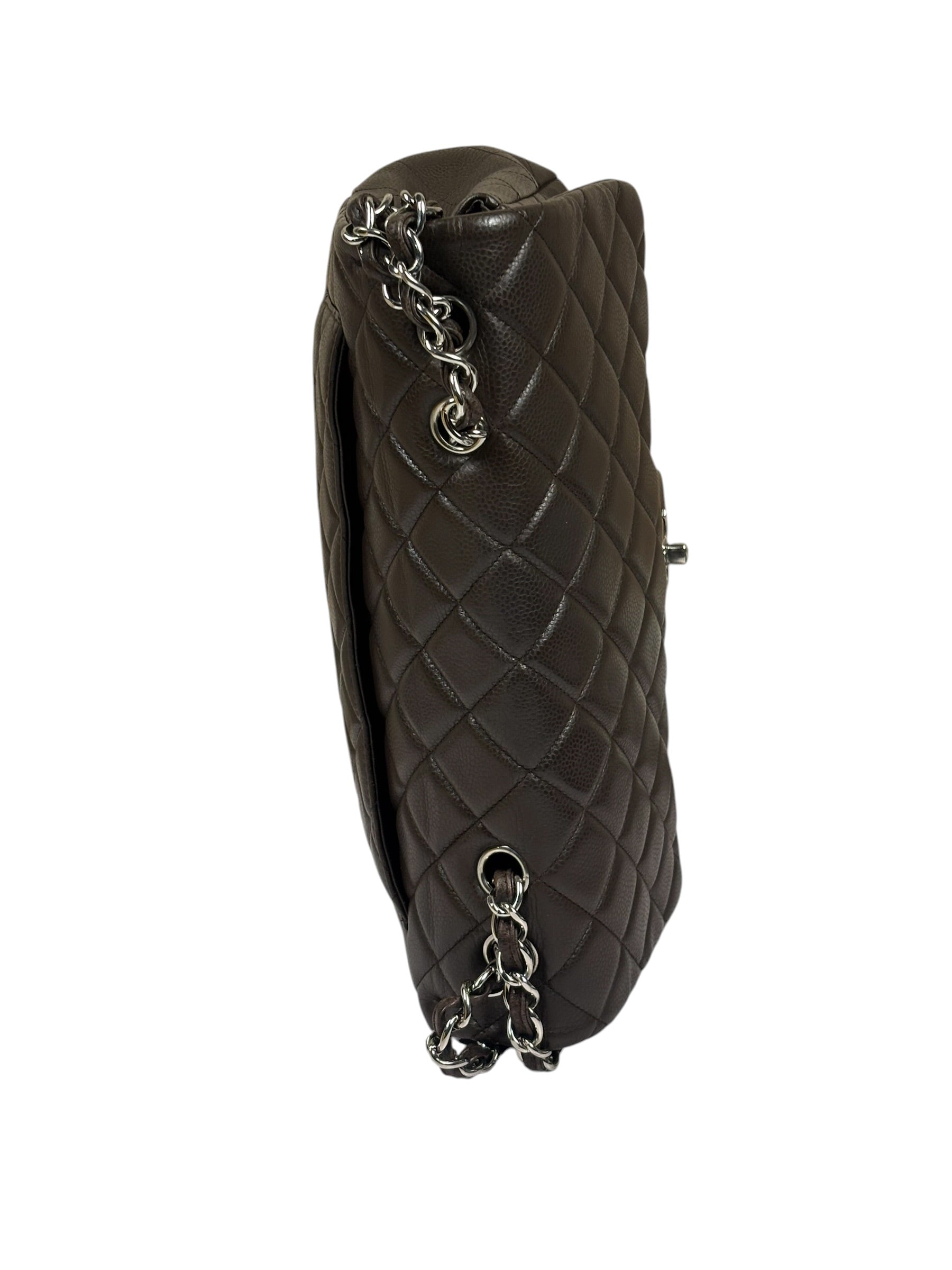 Chanel Chocolate Brown Caviar Quilted Flap Bag 2009