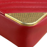 Chanel Red Quilted Leather Rock The Corner Minaudiere Shoulder Bag 2018