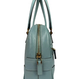 Gucci Blue Leather Micro GG Bowler Bag