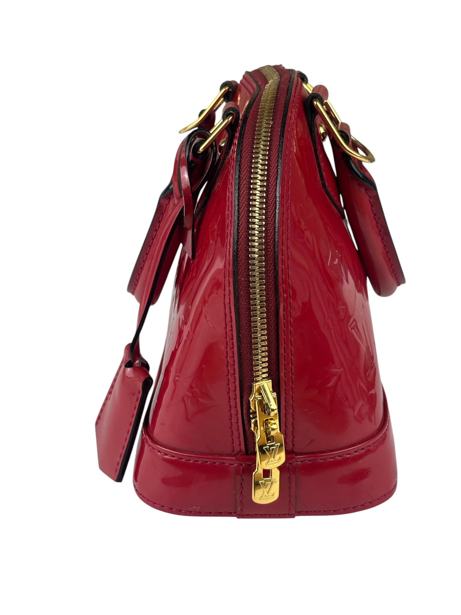 Louis Vuitton Red Vernis Alma BB Two-Way Bag