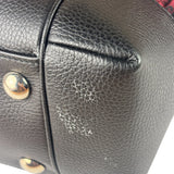 Gucci Red/Black Leather Trim GG Full Moon Tote