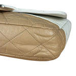Chanel Bicolor Medium Leather Flap Bag Beige '08