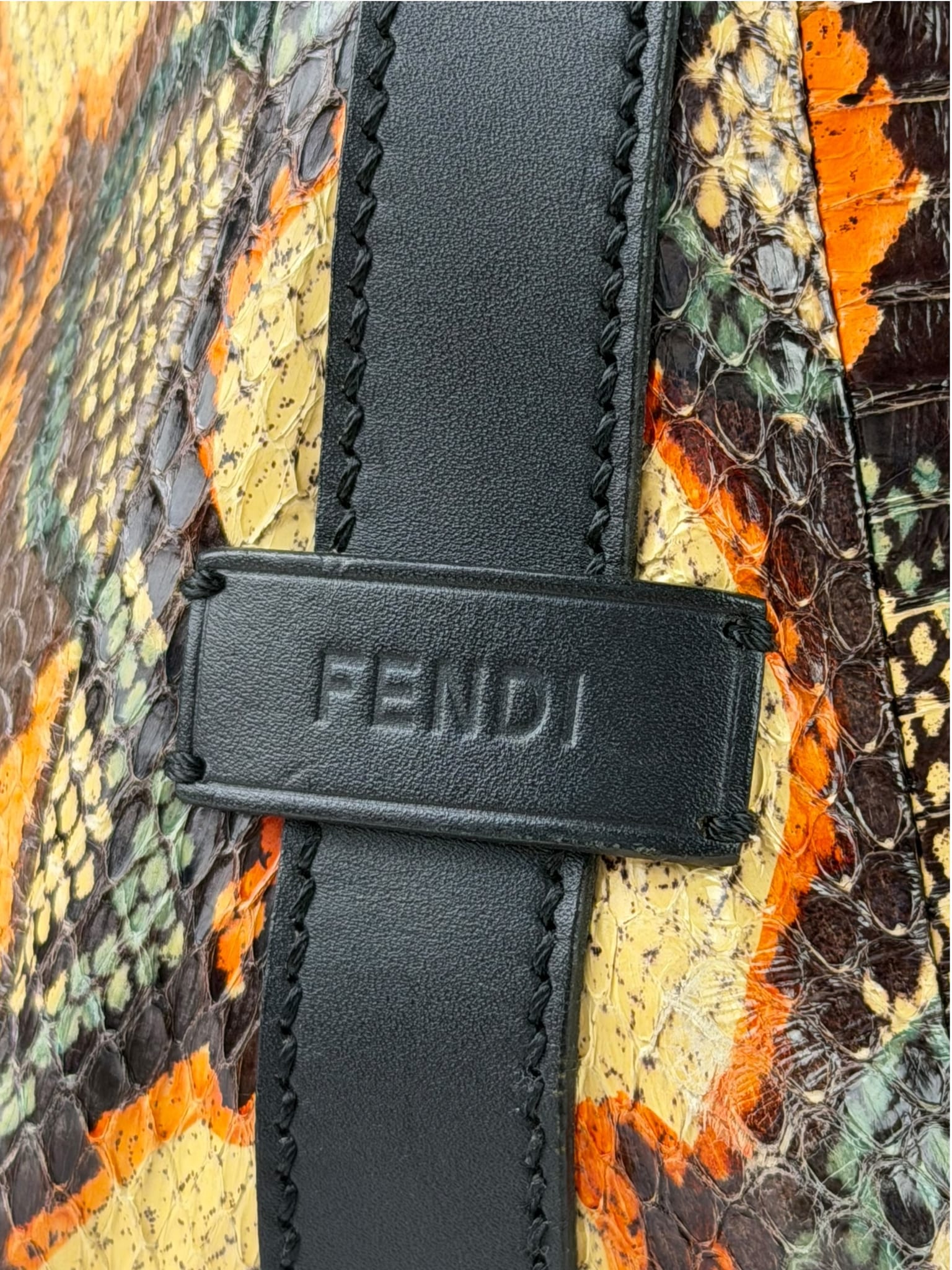 Fendi Multicolor Snakeskin Hobo Bag