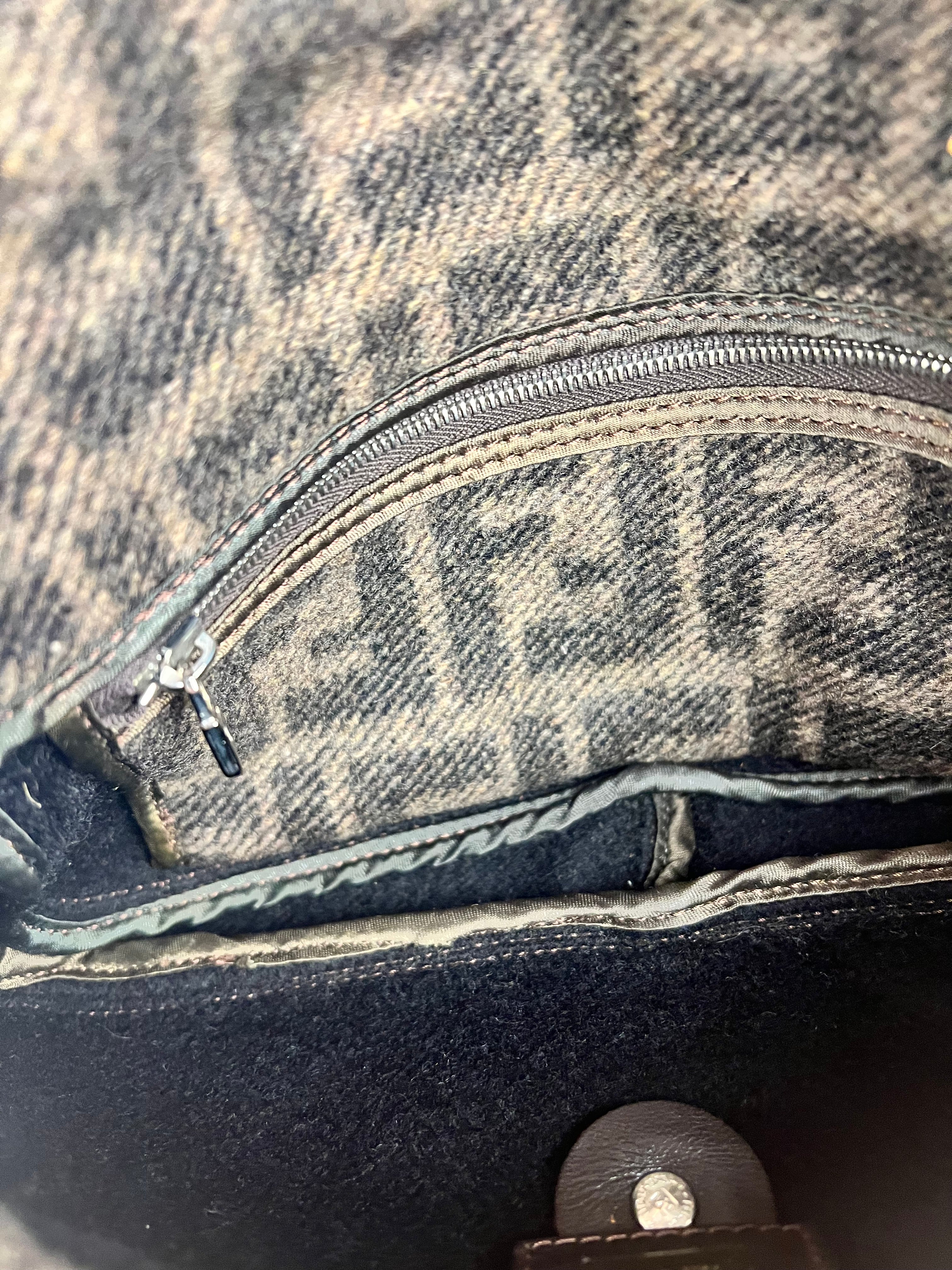Fendi Wool Zucca Baguette