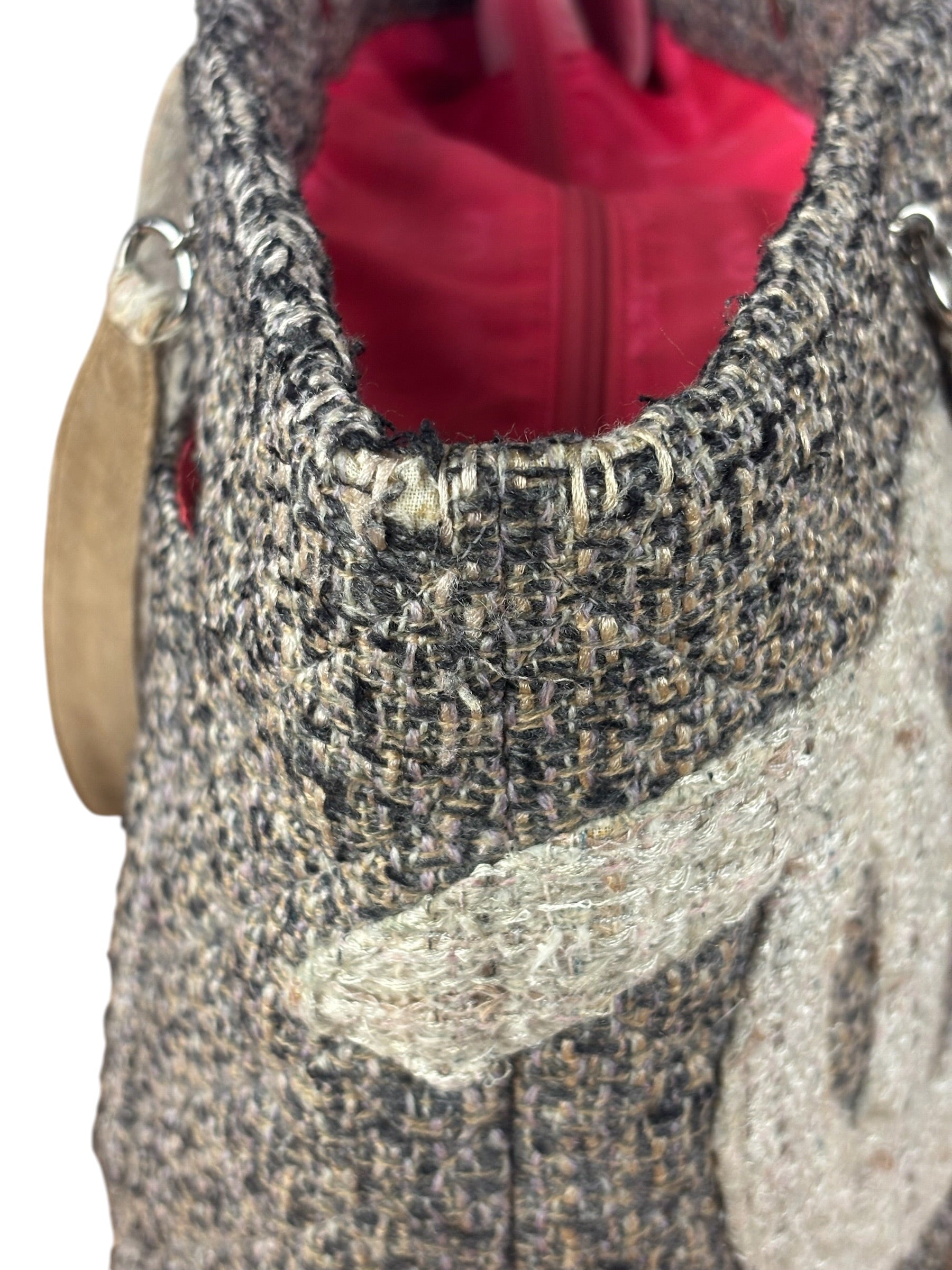 Chanel Grey Tweed Cambon Line Tote Bag 2004