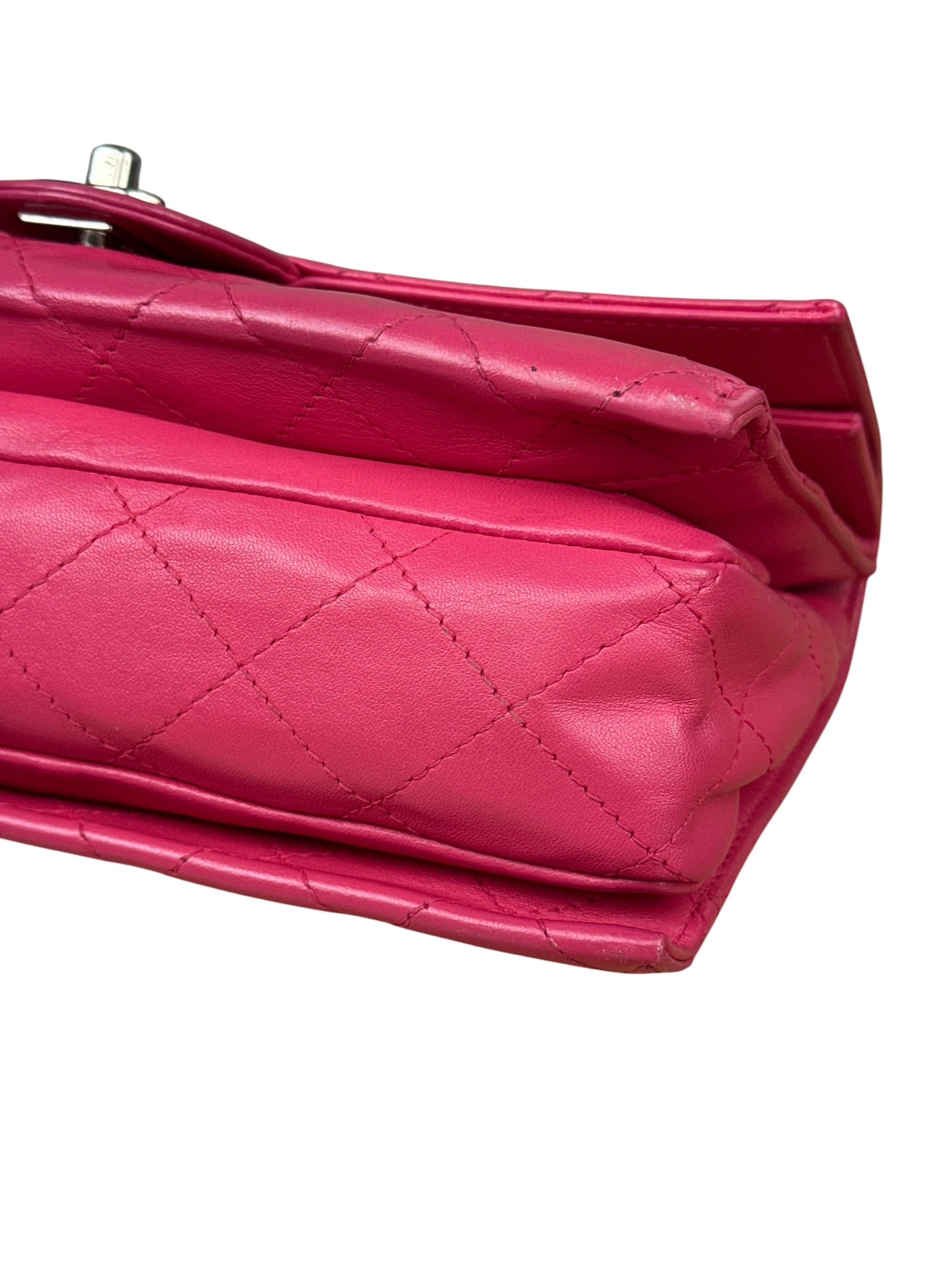 Chanel Pink Quilted Leather Accordion Flap Bag 2014