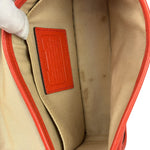 Coach Coral Red Leather Legacy Penny Shoulder Bag