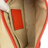 Coach Coral Red Leather Legacy Penny Shoulder Bag