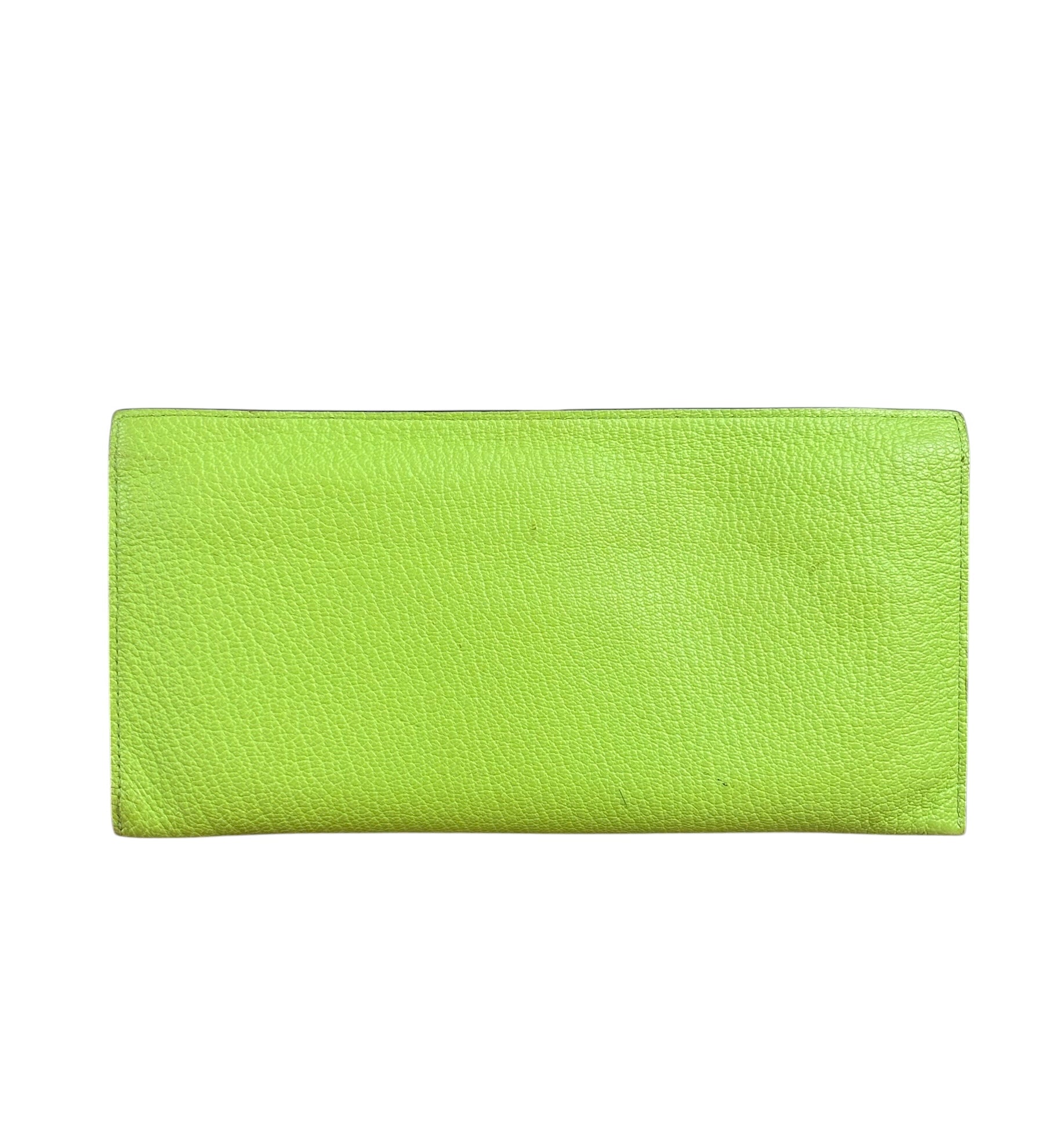 Hermes Lime Zippy Pouch