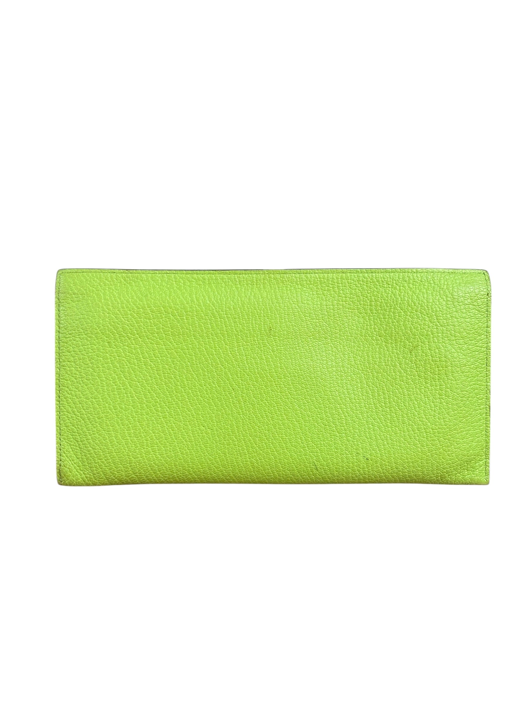 Hermes Lime Zippy Pouch