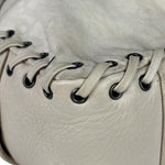 Christian Dior Cream Leather Braided Ethnic Shoulder Bag
