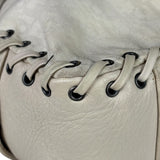 Christian Dior Cream Leather Braided Ethnic Shoulder Bag