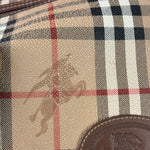 Burberry Beige/Brown Leather House Check Boston Bag