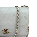 Chanel White Leather Mini Shoulder Bag 1992