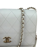 Chanel White Leather Mini Shoulder Bag 1992