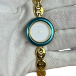 Gucci Vintage Gold Plated Interchangeable Bezel Watch
