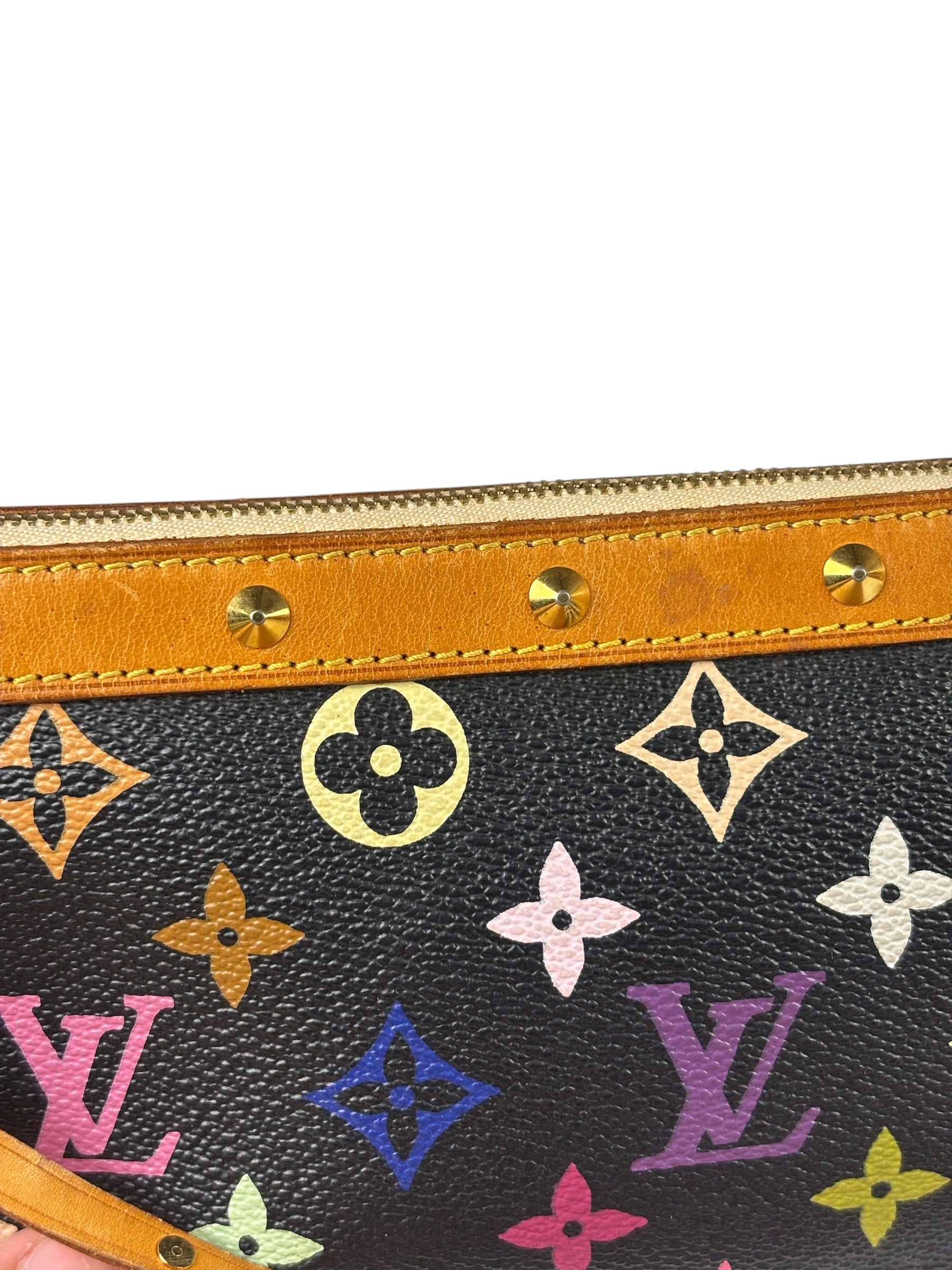 Louis Vuitton x Takashi Murakami Black Monogram Pochette