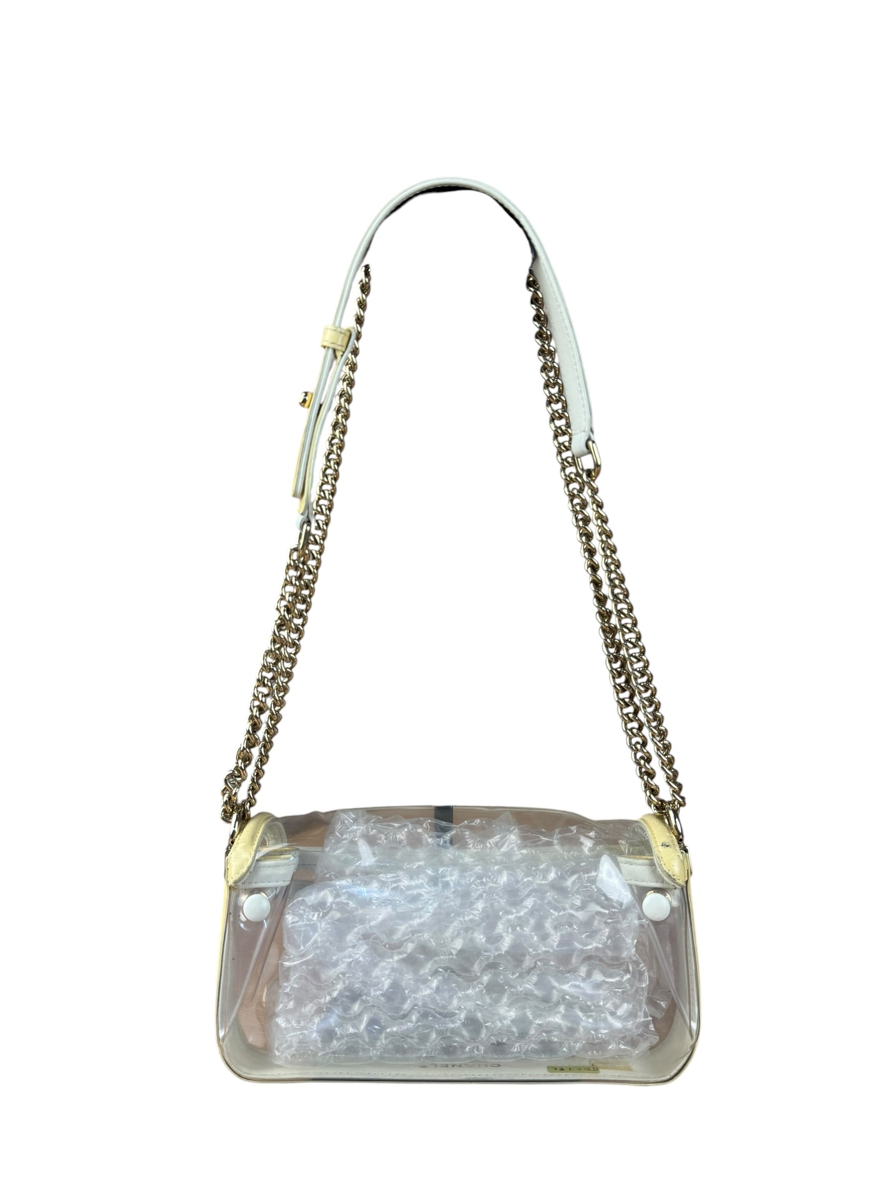Chanel Yellow Clear PVC Classic Chain Flap Bag 2012
