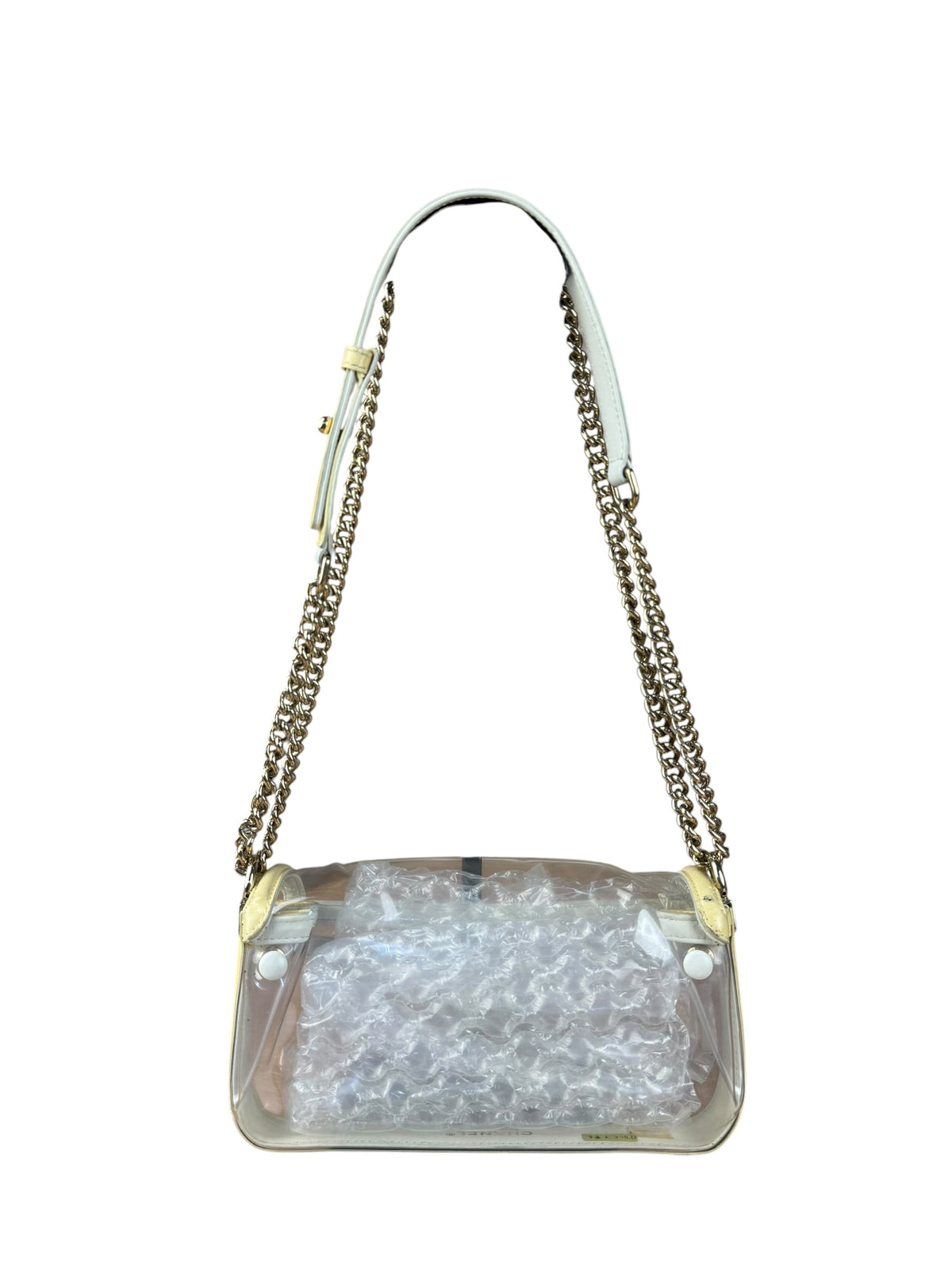 Chanel Yellow Clear PVC Classic Chain Flap Bag 2012
