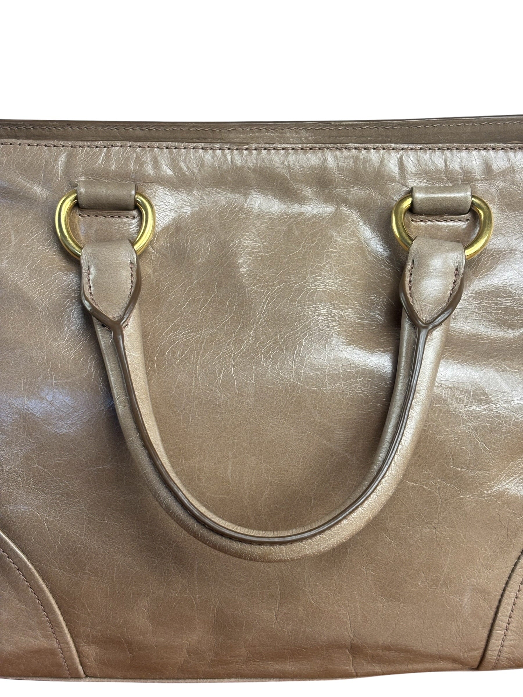 Prada Vitello Shine 2Way Tote Bag