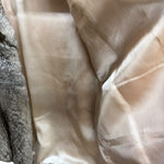 Vintage Grey Rabbit Fur Pink Liner Coat (Tagged 11)