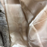 Vintage Grey Rabbit Fur Pink Liner Coat (Tagged 11)