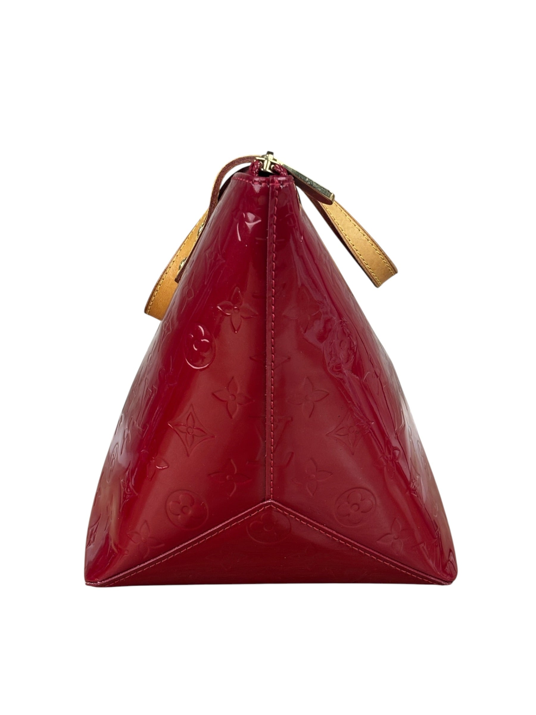 Louis Vuitton Red Leather Monogram Vernis Bellevue Handbag PM