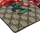 Gucci GG Supreme Kingsnake Hummingbird Embroidered Clutch Pouch