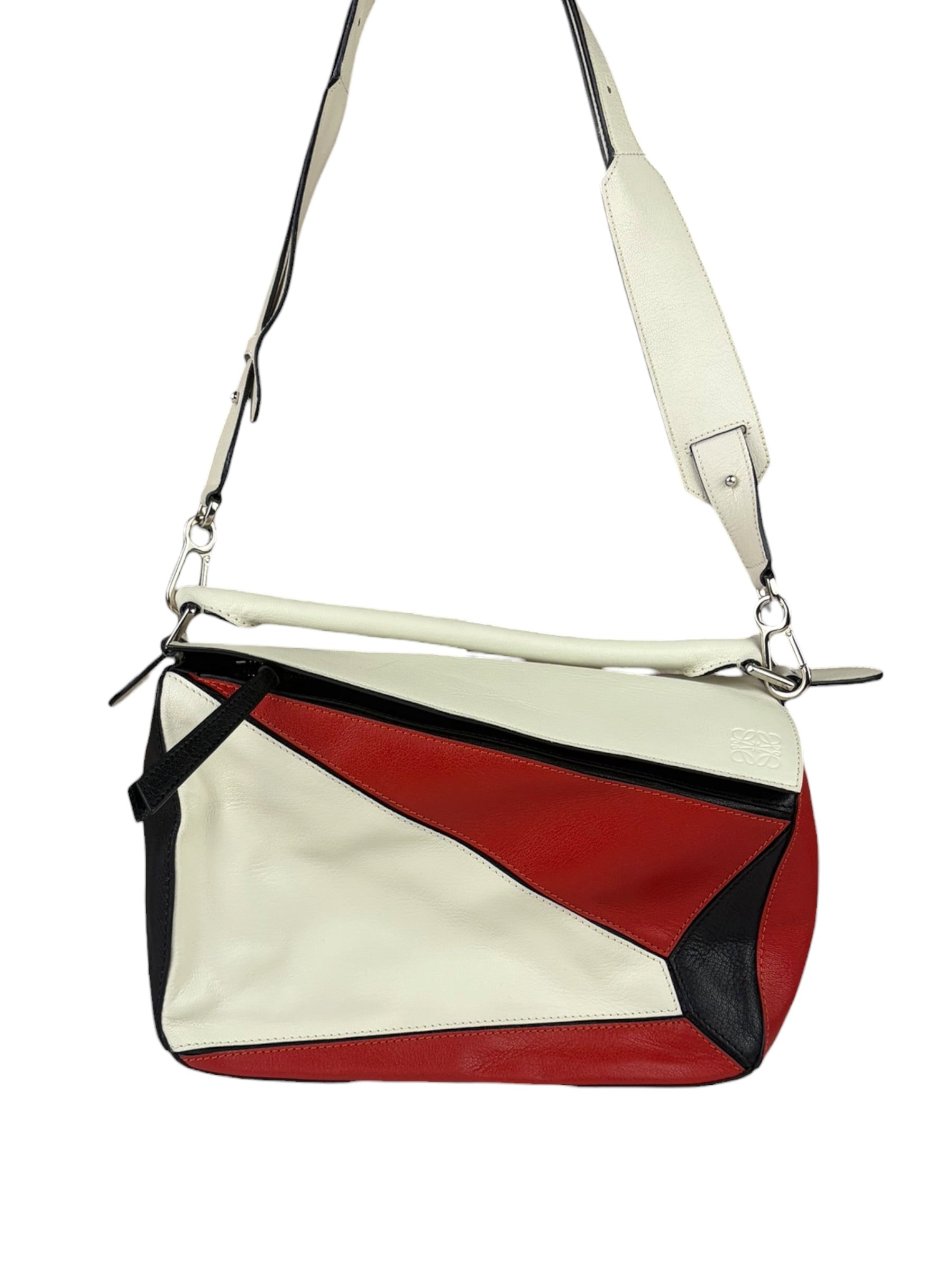 Loewe Colorblock Leather Puzzle Two-Way Bag