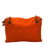 Chanel Orange Quilted Nylon Classic Jersey Camera Bag 2012