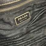 Prada Vintage Black Pebbled Leather Hobo Bag