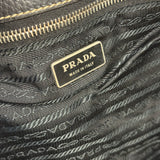 Prada Vintage Black Pebbled Leather Hobo Bag