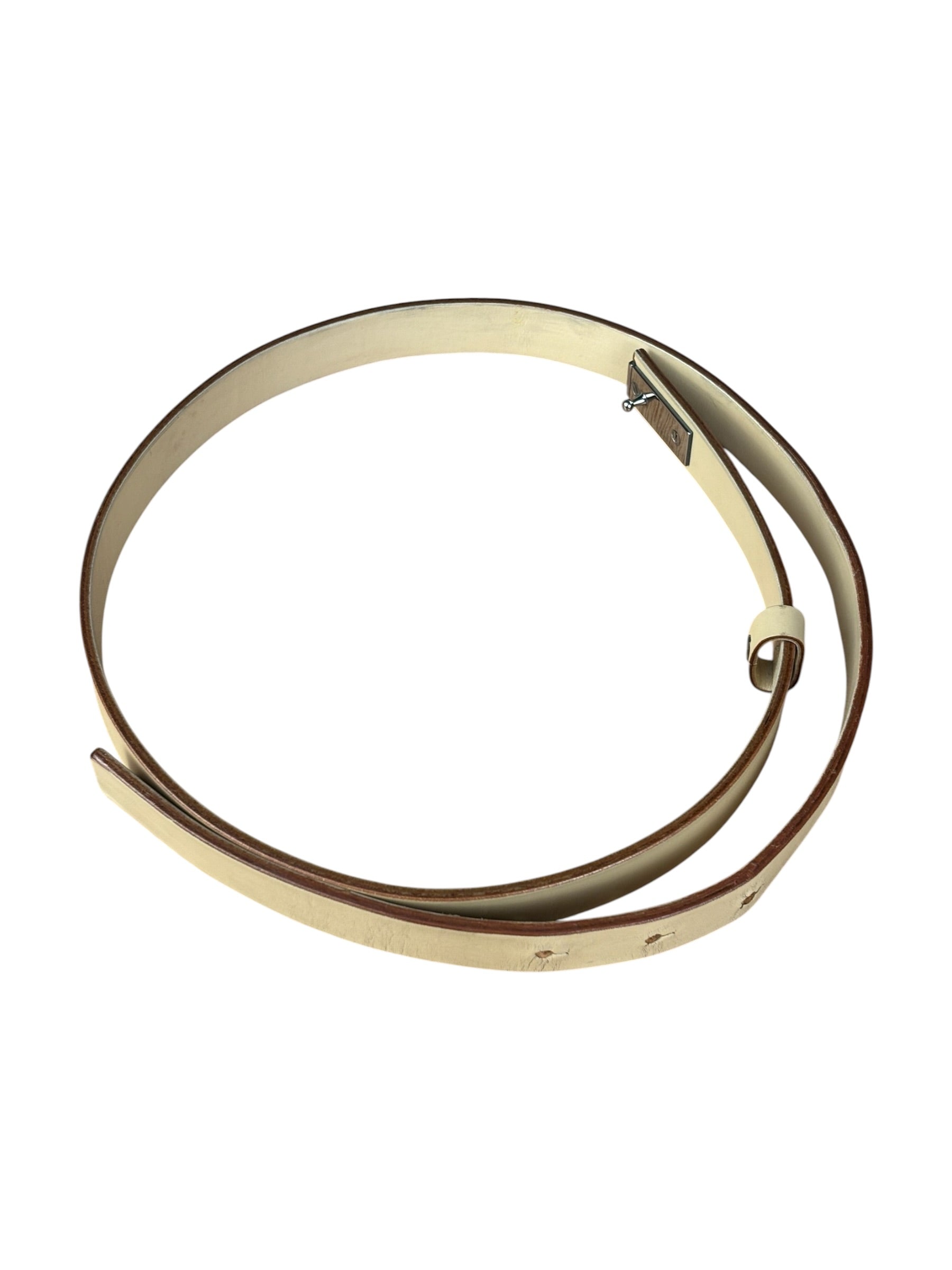 Gucci Beige Leather Belt w/ Pouch