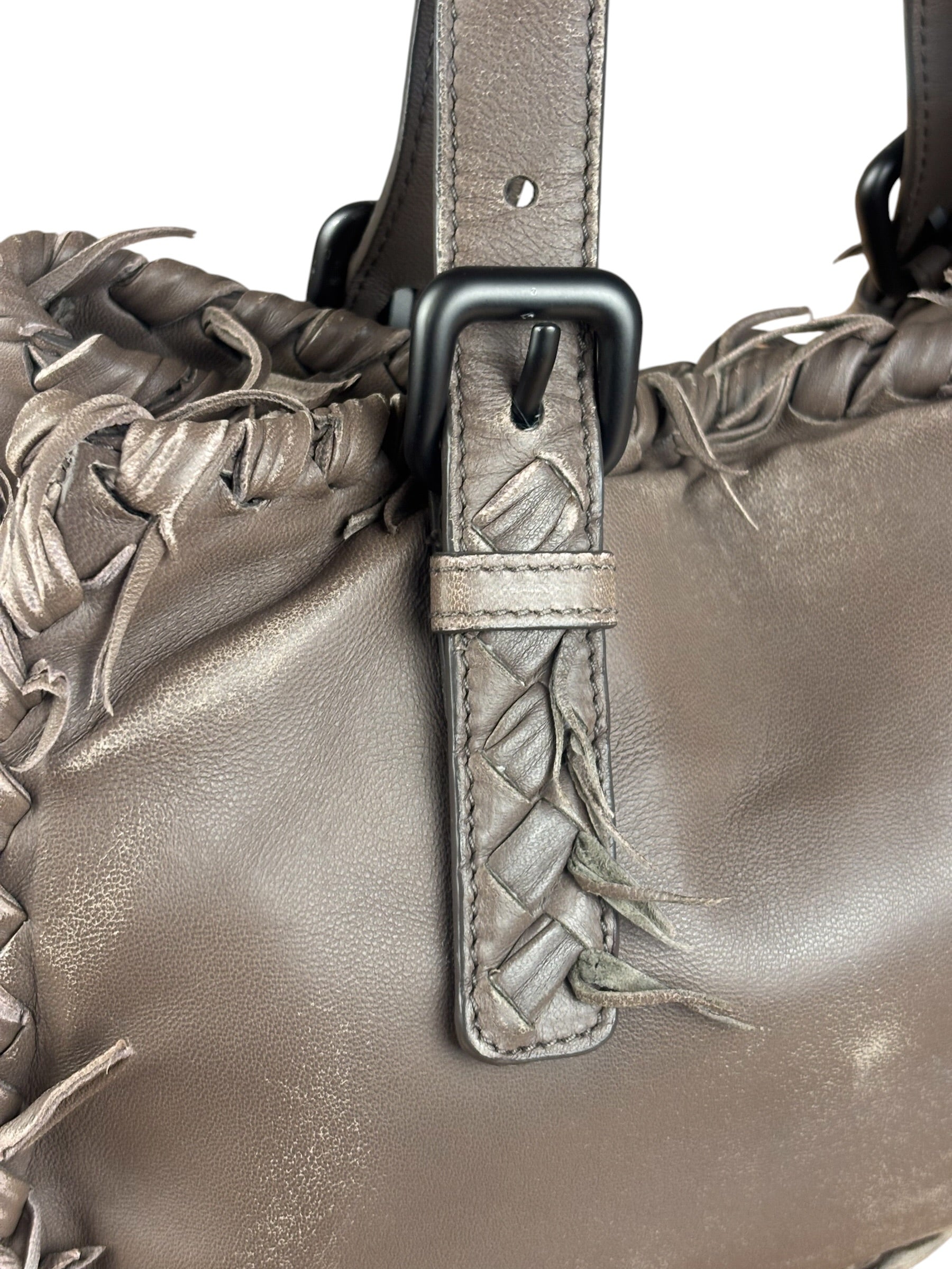 Bottega Veneta Intrecciato Leather Fringe Handbag