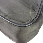 Chanel Black Quilted Satin/Leather Trim Chain Shoulder Bag 1989