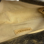 Chanel Metallic Dark Bronze Leather Old Medium Boy Flap Shoulder Bag