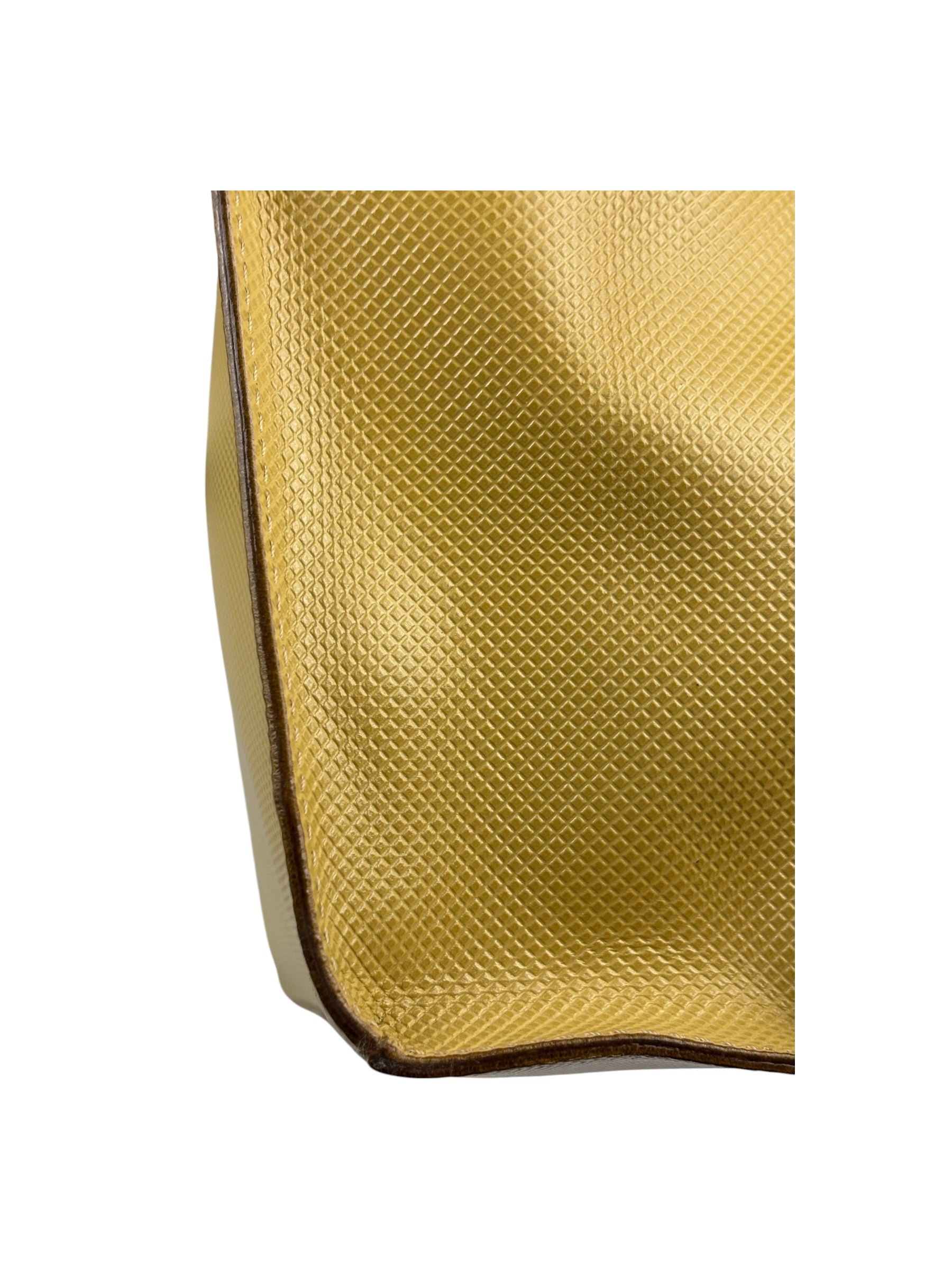 Bottega Veneta Vintage Textured Canvas Flap Shoulder Bag