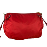 Prada Rosso Red Tessuto Nylon/Saffiano Leather Trim Shoulder Bag