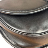 Christian Dior Vintage Black Leather Rounded Flap Bag