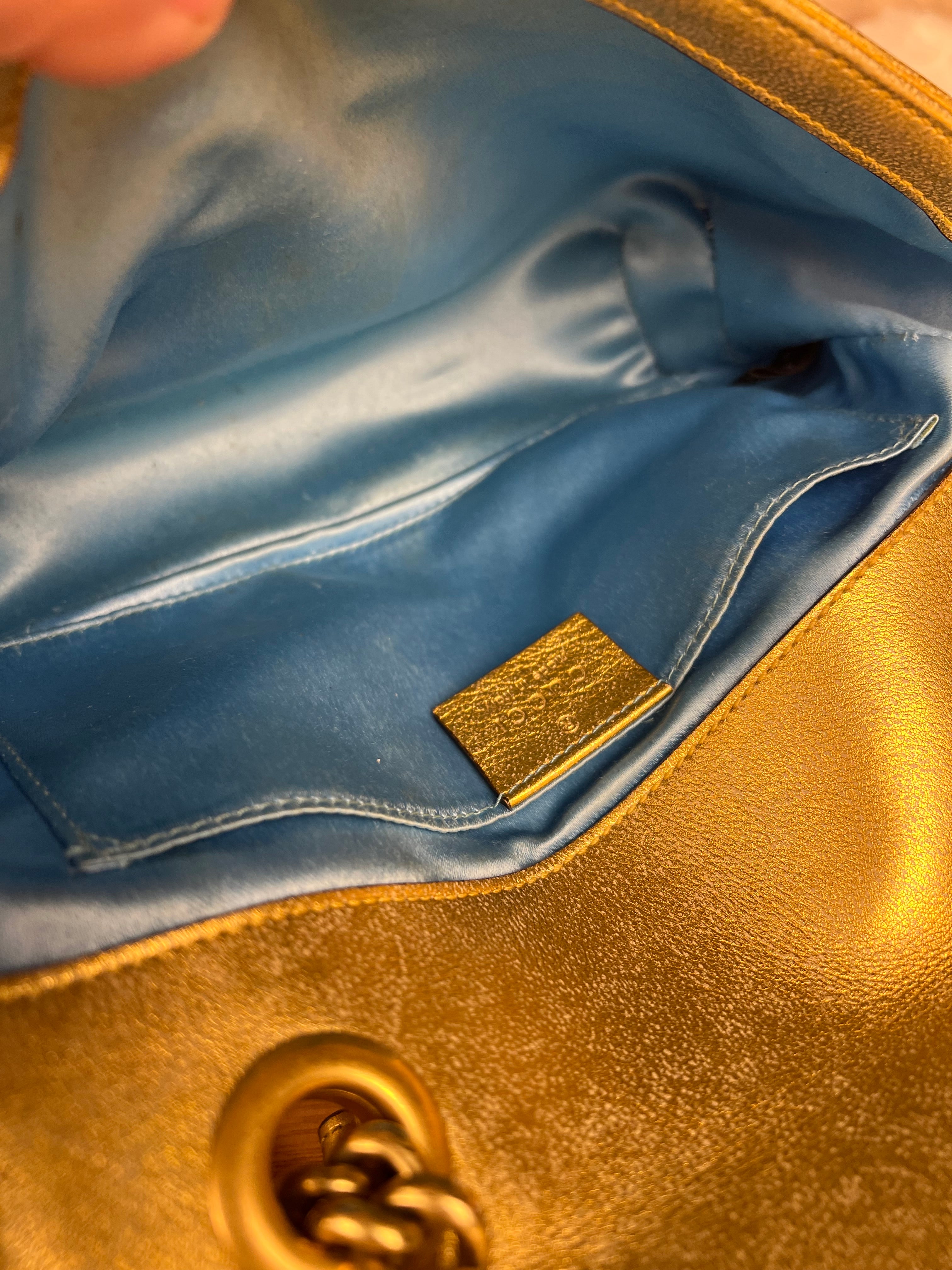 Gucci GG Metallic Marmont S Flap Bag