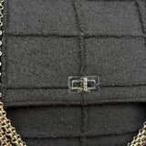 Chanel Black Wool Quilted 2.55 Chain Flap Bag '97-'99