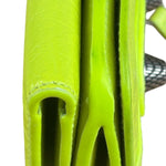 Balenciaga Fluo Neon Yellow Leather Cash Trifold Mini Wallet
