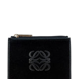 Loewe Black Anagram Suede Coin Cardholder/Pouch