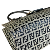 Fendi FF Buckle Navy Zucca Tote Handbag